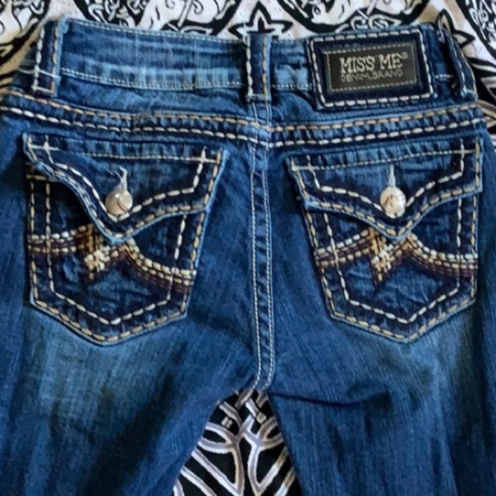 Miss me Irene skinny jeans 26 31” inseam big stitch rodeo classic western